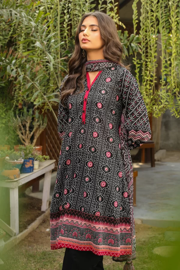 03 PIECE UNSTITCHED KOMAL PRINTS WITH PRINTED CHIFFON DUPATT - Image 3