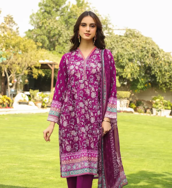 03 PIECE UNSTITCHED KOMAL PRINTS WITH PRINTED CHIFFON DUPATTA