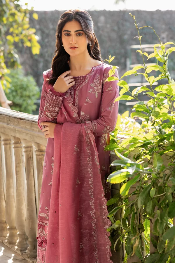 03 PIECE UNSTITCHED EMBROIDERED LAWN - Image 3