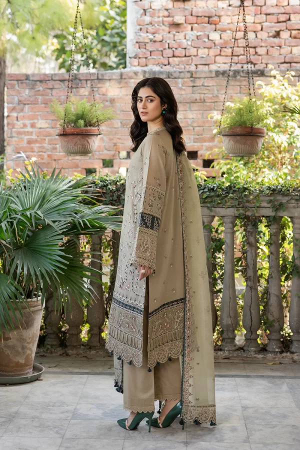 03 PIECE UNSTITCHED EMBROIDERED LAWN - Image 3