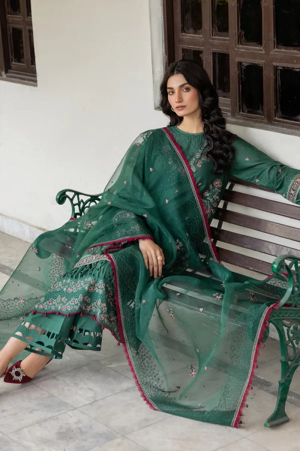 03 PIECE UNSTITCHED EMBROIDERED LAWN - Image 2