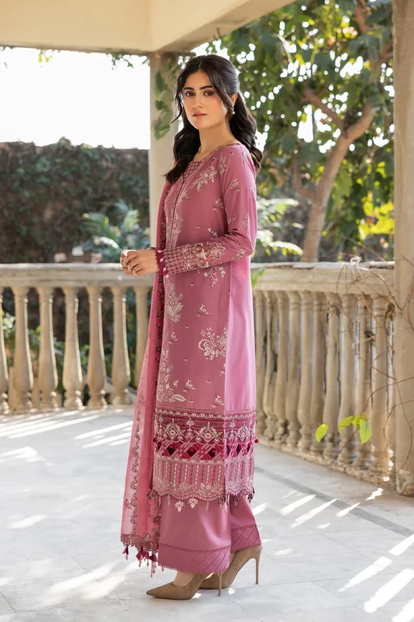 03 PIECE UNSTITCHED EMBROIDERED LAWN - Image 2