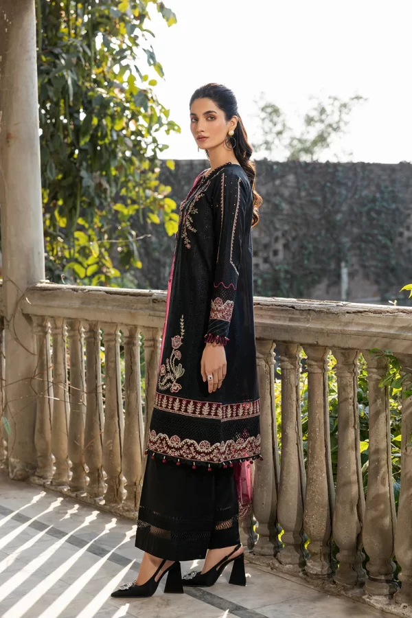 03 PIECE UNSTITCHED EMBROIDERED LAWN - Image 4