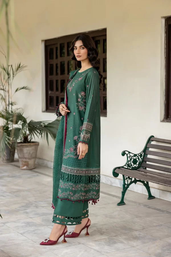 03 PIECE UNSTITCHED EMBROIDERED LAWN - Image 3