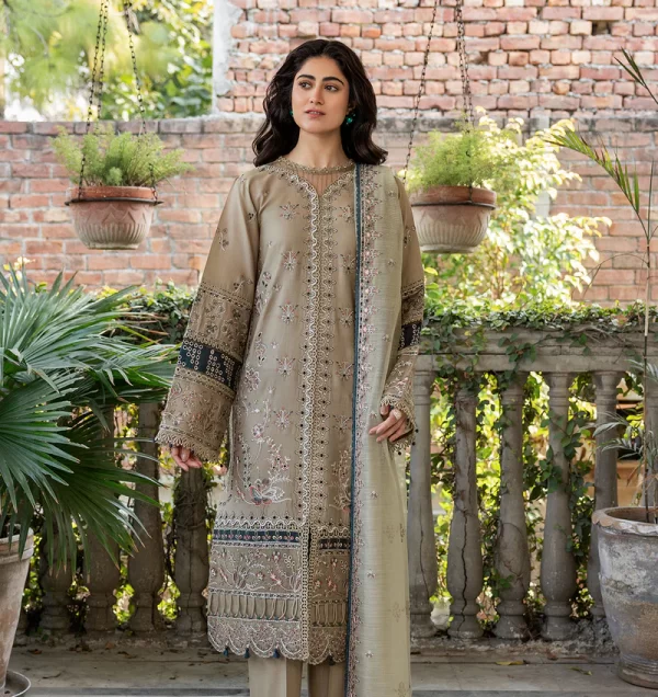 03 PIECE UNSTITCHED EMBROIDERED LAWN