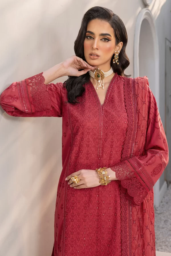 03 PIECE UNSTITCHED EMBROIDERED EID EDITION - Image 2