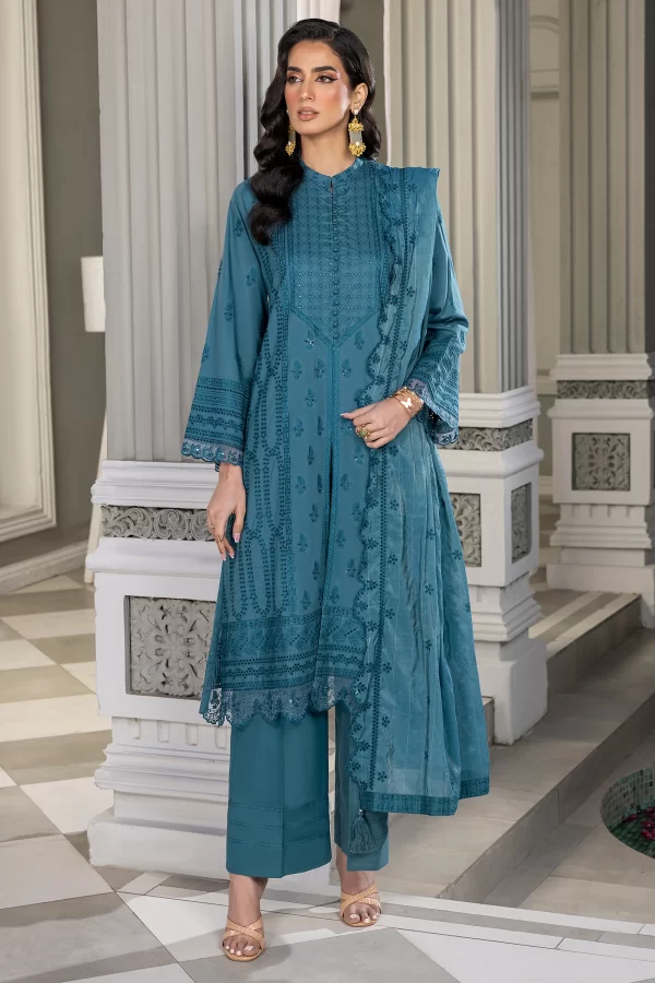 03 PIECE UNSTITCHED EMBROIDERED EID EDITION - Image 3