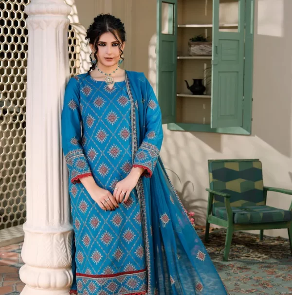 MANIZY SAQAFAT PREMIUM EMBROIDERED LAWN UNSTICHED 3PC SUIT