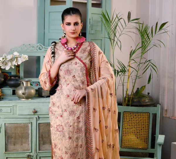 MANIZY SAQAFAT PREMIUM EMBROIDERED LAWN UNSTICHED 3PC SUIT