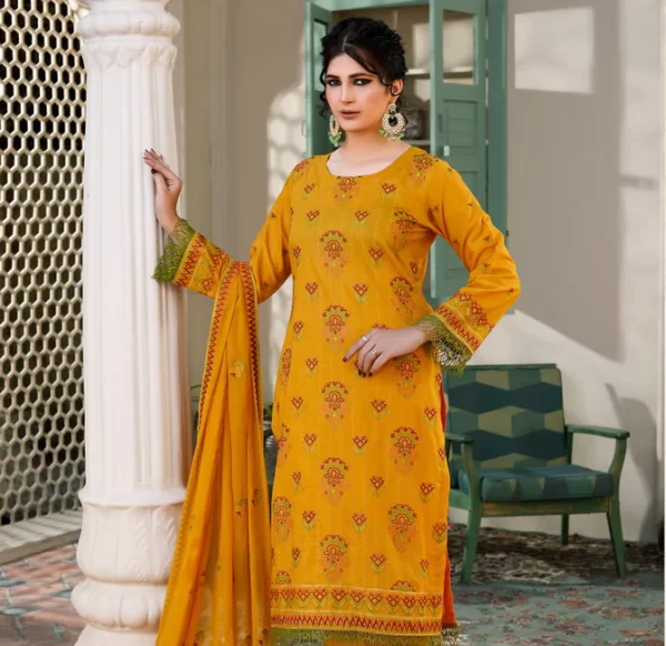 MANIZY SAQAFAT PREMIUM EMBROIDERED LAWN UNSTICHED 3PC SUIT