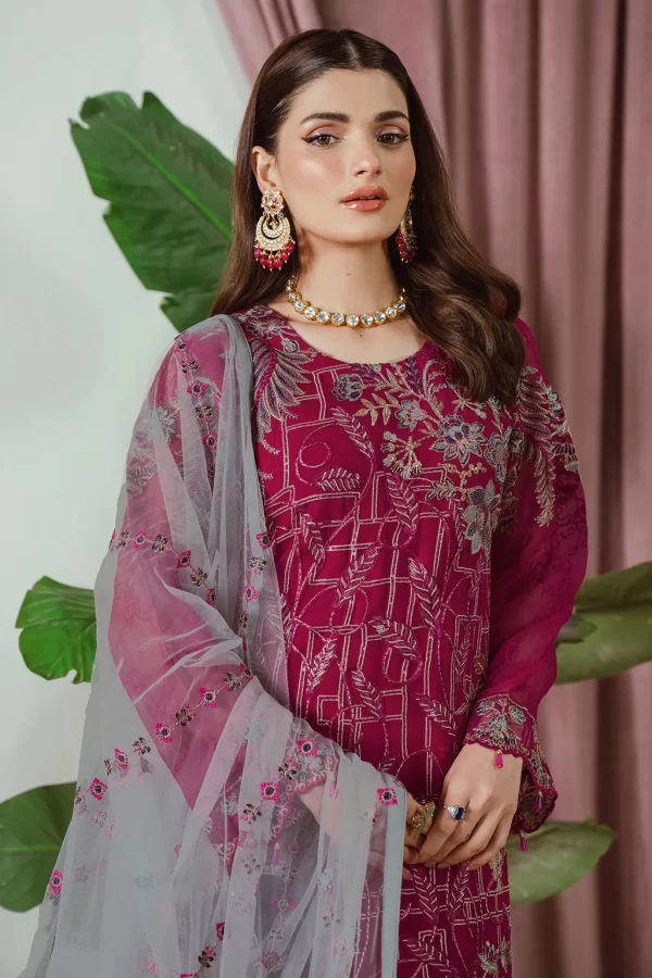 RAMSHA FANCY 3 PIECE UNSTICHED SUIT – VOL F25 - Image 2