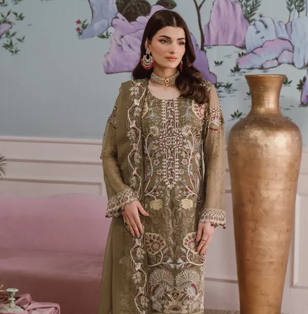 RAMSHA FANCY 3 PIECE UNSTICHED SUIT – VOL F25