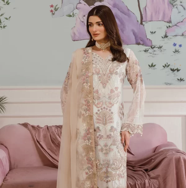 RAMSHA FANCY 3 PIECE UNSTICHED SUIT – VOL F25