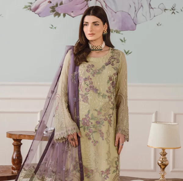 RAMSHA FANCY 3 PIECE UNSTICHED SUIT – VOL F25