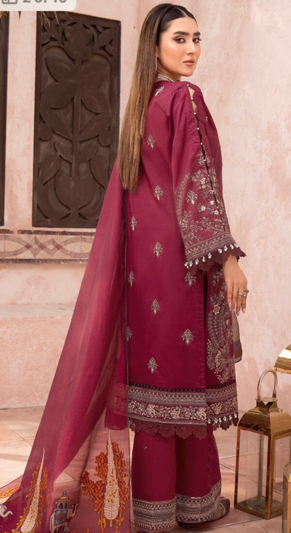 EMBROIDERED LAWN WITH JACQUARD FANCY DUPATTA - Image 2