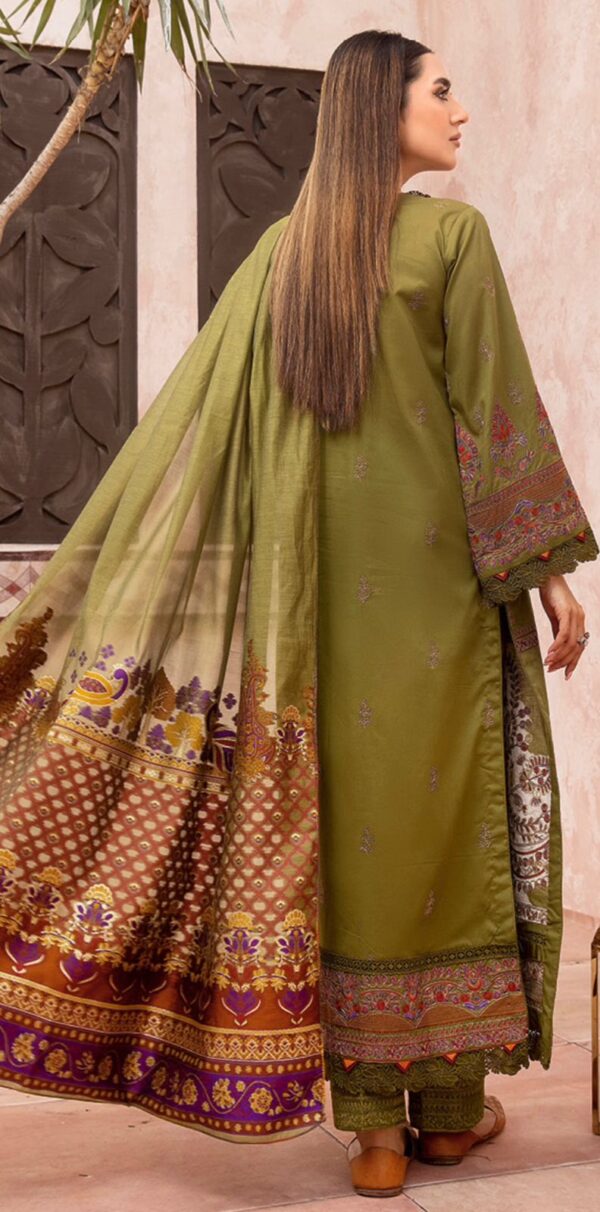 EMBROIDERED LAWN WITH JACQUARD FANCY DUPATTA - Image 2