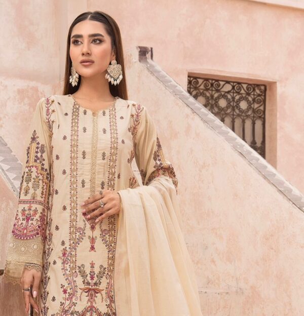 EMBROIDERED LAWN WITH JACQUARD FANCY DUPATTA