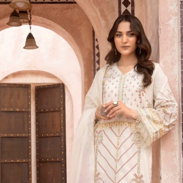 EMBROIDERED LAWN WITH JACQUARD FANCY DUPATTA