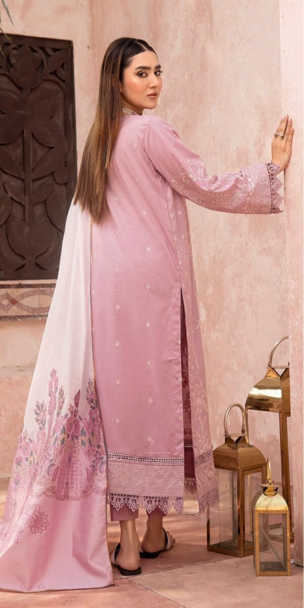 EMBROIDERED LAWN WITH JACQUARD FANCY DUPATTA - Image 2