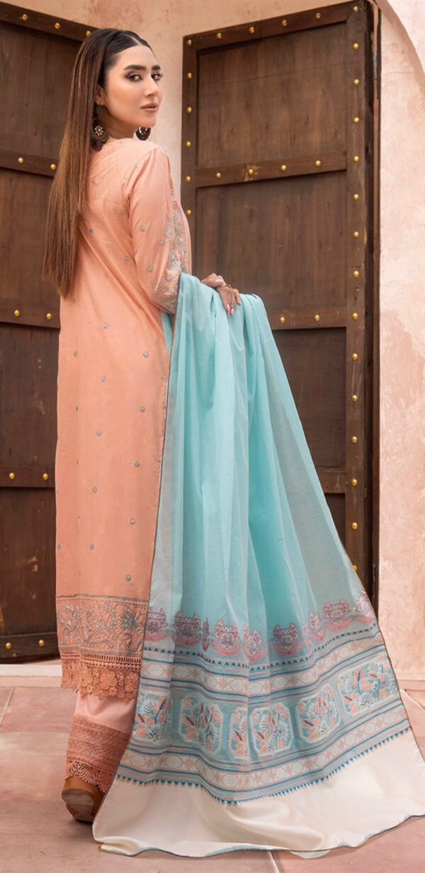 EMBROIDERED LAWN WITH JACQUARD FANCY DUPATTA - Image 2